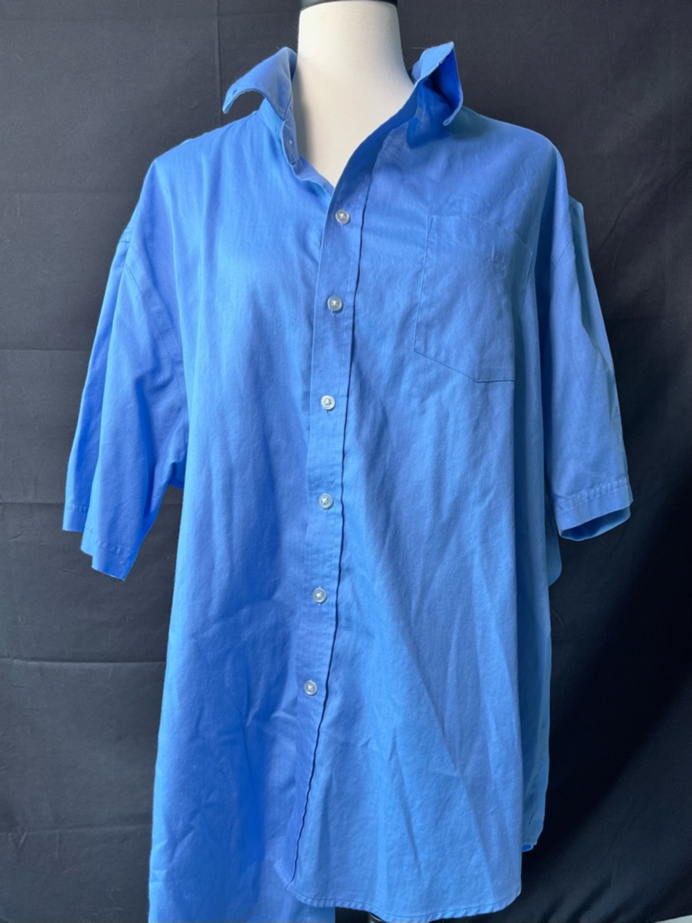 croft & barrow Men's Short Sleeve Button-Down Shirt - Blue